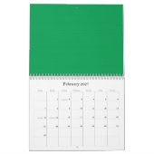 Mural Fonds Vert Herbe sur un Calendrier (Feb 2027)