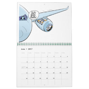 Mural Funny Aviation Comics Calendrier
