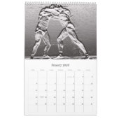 Mural Hommes du calendrier en pierre (Jan 2026)