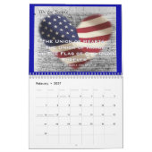 Mural Honorer notre calendrier du drapeau américain 2018 (Feb 2027)