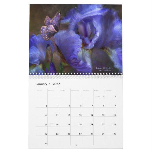 Mural Iris - calendrier de la collection 1 pour 2010 (Jan 2027)