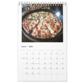 Mural J'aime le calendrier annuel 2018 de pizza (Mar 2026)