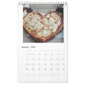 Mural J'aime le calendrier annuel 2018 de pizza (Feb 2026)