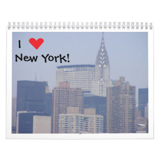 Mural J'aime le calendrier de New York