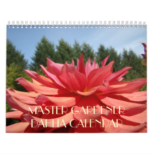 Mural JARDINIER MAÎTRE Calendrier Fleurs de Dahlia Cadea