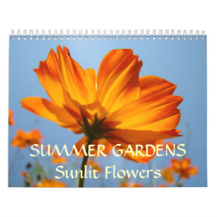 Mural JARDINS D'ÉTÉ Calendrier Fleurs Ensoleillées Cadea