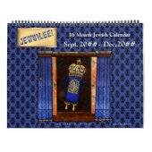 Mural Jewbilee - Calendrier juif de 16 mois - Customisé (Dos)