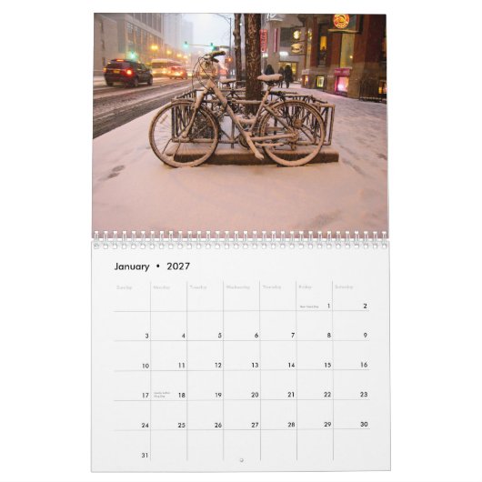 Mural Joies de calendrier des vélos 2013 (Jan 2027)