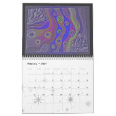 Mural (jusqu'ici) calendrier d'art abstrait/conception (Feb 2027)