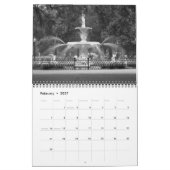 Mural La beauté du calendrier noir et blanc (Feb 2027)