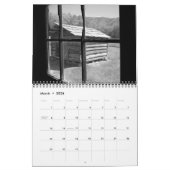 Mural La beauté du calendrier noir et blanc (Mar 2026)