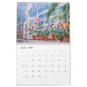 Mural La Caroline du Nord dans le calendrier d'aquarelle (Mar 2027)