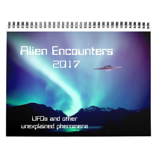 Mural L'alien rencontre le calendrier d'UFO pour 2017 (Protection)