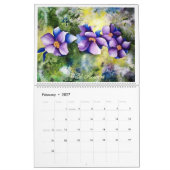Mural L'aquarelle 2011 fleurit le calendrier (Feb 2027)