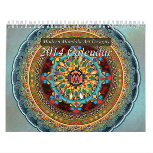 Mural L'art moderne de mandala conçoit le calendrier