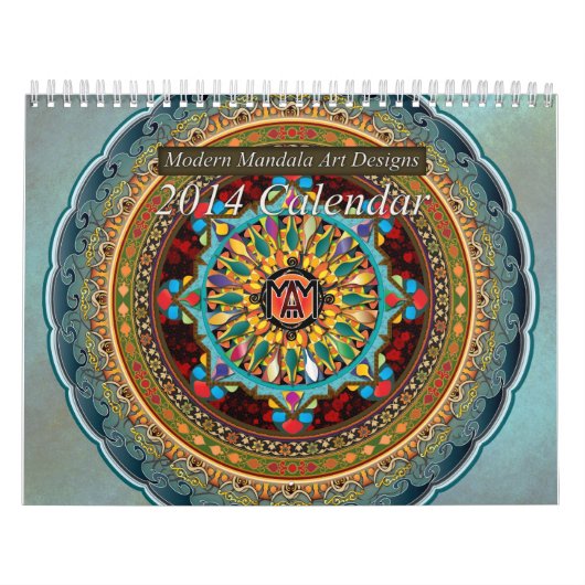 Mural L'art moderne de mandala conçoit le calendrier (Protection)