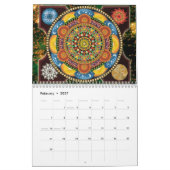 Mural L'art moderne de mandala conçoit le calendrier (Feb 2027)