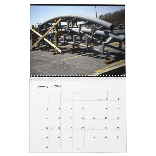Mural Le calendrier de construction de tire-bouchon (Jan 2027)