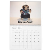 Mural Le calendrier officiel de singe d'animal familier (Feb 2026)