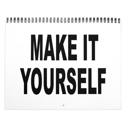 Mural Le do-it-yourself lui font vous-même le calendrier (Protection)