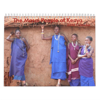 Mural Le peuple de masai du Kenya, calendrier 2008