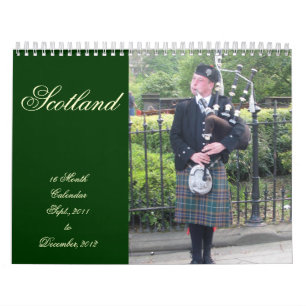 Mural L'Ecosse calendrier de 16 mois
