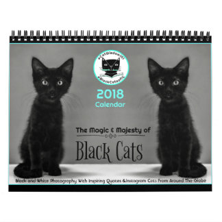 Mural Les chats noirs indiquent chacun des calendrier