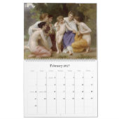 Mural Love, Bouguereau Calendrier de DO-IT-YOURSELF anné (Feb 2027)