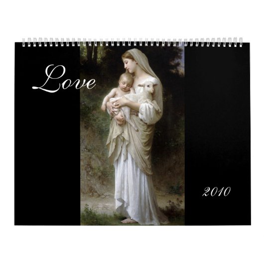 Mural Love, Bouguereau Calendrier de DO-IT-YOURSELF anné (Protection)