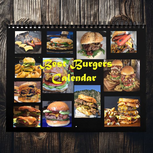 Mural Meilleurs Burgers Sur Un Calendrier