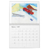 Mural Mert le calendrier à feuillage persistant soucieux (Feb 2027)