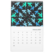 Mural Modèle de calendrier de caniche (Feb 2027)