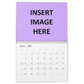 Mural Modèle mensuel de calendrier imprimé par coutume (Mar 2027)