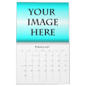 Mural Modèle personnalisé de calendrier (Feb 2027)