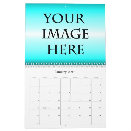 Mural Modèle personnalisé de calendrier (Jan 2027)