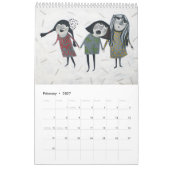 Mural monde lunatique - calendrier (Feb 2027)