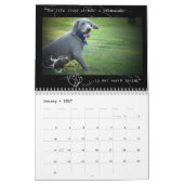 Mural Nation de Weimaraner : Calendrier de citation (Jan 2027)