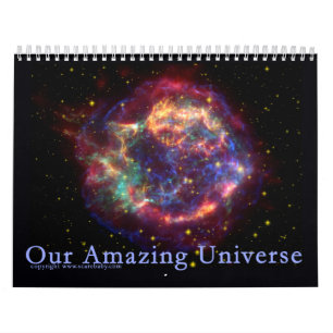 Mural Notre univers extraordinaire calendrier de 12 mois
