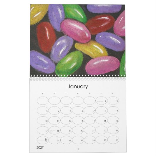MURAL NOURRITURE : ILLUSTRATION : CALENDRIER 2011 (Jan 2027)