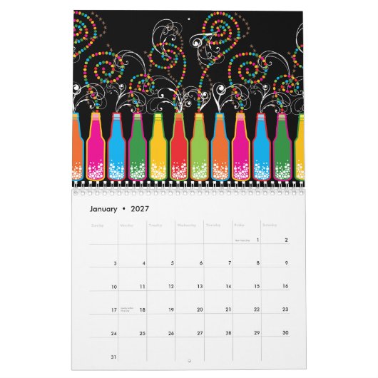 Mural Oh lunatique ! Calendrier fait sur commande 2012 (Jan 2027)
