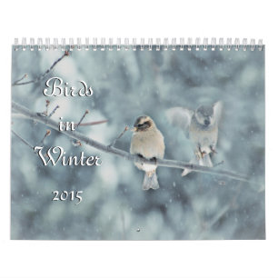 Mural Oiseaux dans le calendrier de l'hiver 2015
