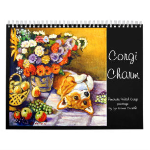 Mural Original de charme de corgi de calendrier de corgi