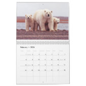 Mural Ours polaires - Calendrier des 12 mois (Feb 2026)