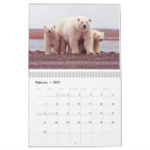 Mural Ours polaires - Calendrier des 12 mois (Feb 2027)