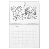 Mural Pages de coloriage de calendrier personnalisées po (Mar 2026)