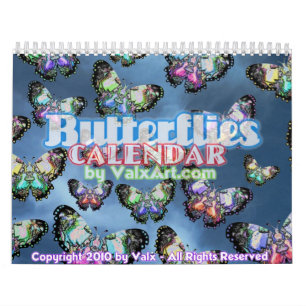 Mural Papillon Flutterby dans le calendrier de Valxart