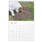 Mural Parson Jack Russell Terrier Chien Calendrier par J (Mar 2027)