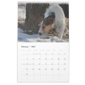Mural Parson Jack Russell Terrier Chien Calendrier par J (Feb 2027)