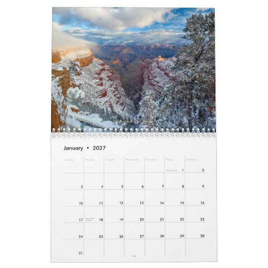 Mural Paysages du calendrier 2013 occidental (Jan 2027)