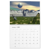 Mural Paysages Fantastiques de Calendrier (Jan 2027)